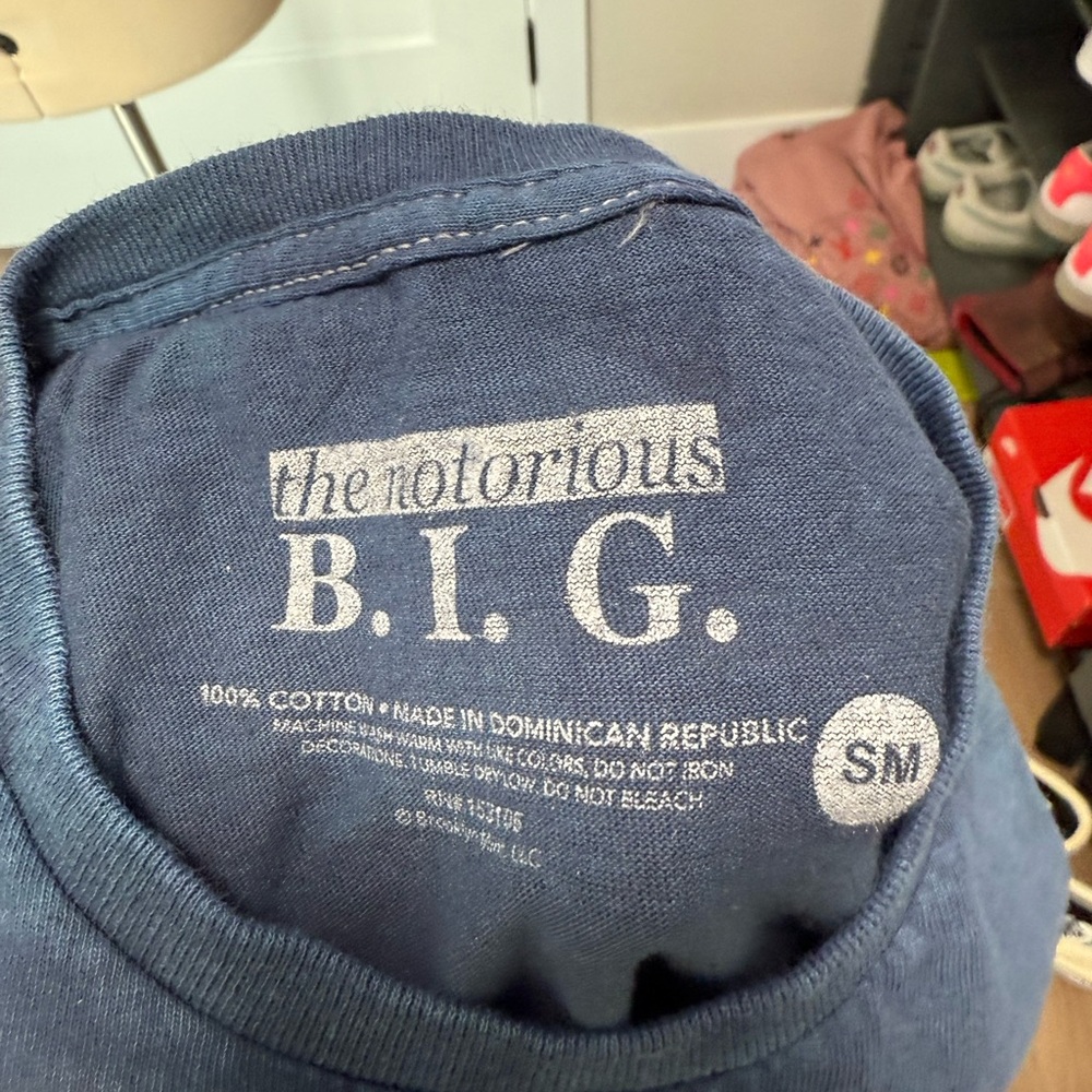 Notorious B.I.G Biggie Smalls Blue T-Shirt - Picture 3 of 3